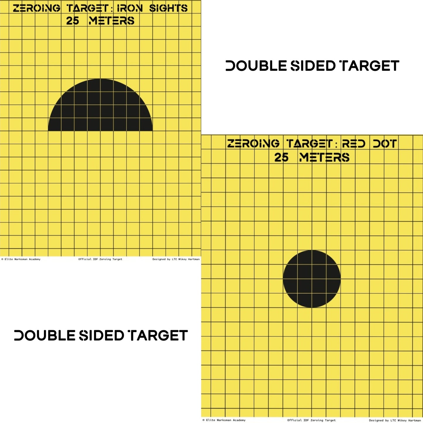 IDF Zeroing Target 8.5"x11" (10 pack)